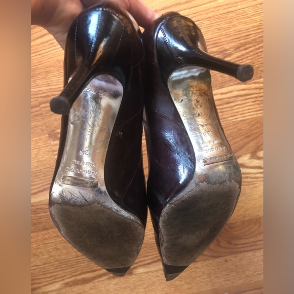 Dolce & Gabbana dark burgundy high heels size 38. - Picture 5 of 13